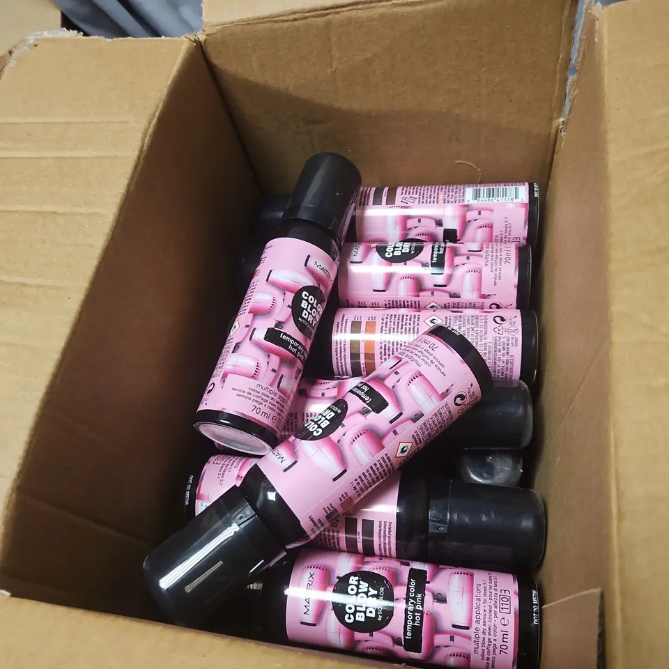 BOX OF APPROXIMATELY 24 MATRIX COLOR BLOW DRY TEMPORARY HAIR COLOUR – HOT PINK (70 ML)