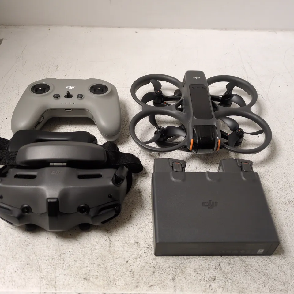 DJI DRONE WITH REMOTE CONTROLLER, GOGGLES & BATTERY BOX