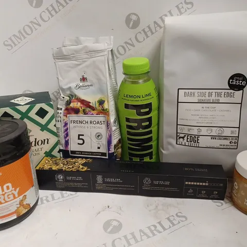 ASSORTMENT OF DRINK PRODUCTS INCLUDING NESPRESSO COFFEE, PRIME ENERGY DRINK AND AMINO ENERGY POWDER