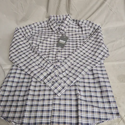 BARBOUR INTERNATIONAL HAWKS OXFORD SHIRT IN PLAID MULTI SIZE L