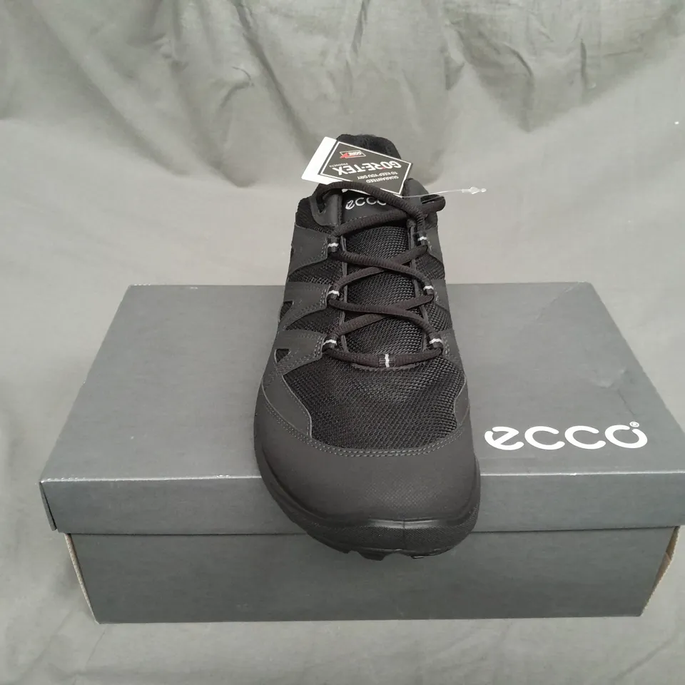 BOXED PAIR OF ECCO TERRACRUISE GORTEX SHOES - SIZE 12-12.5