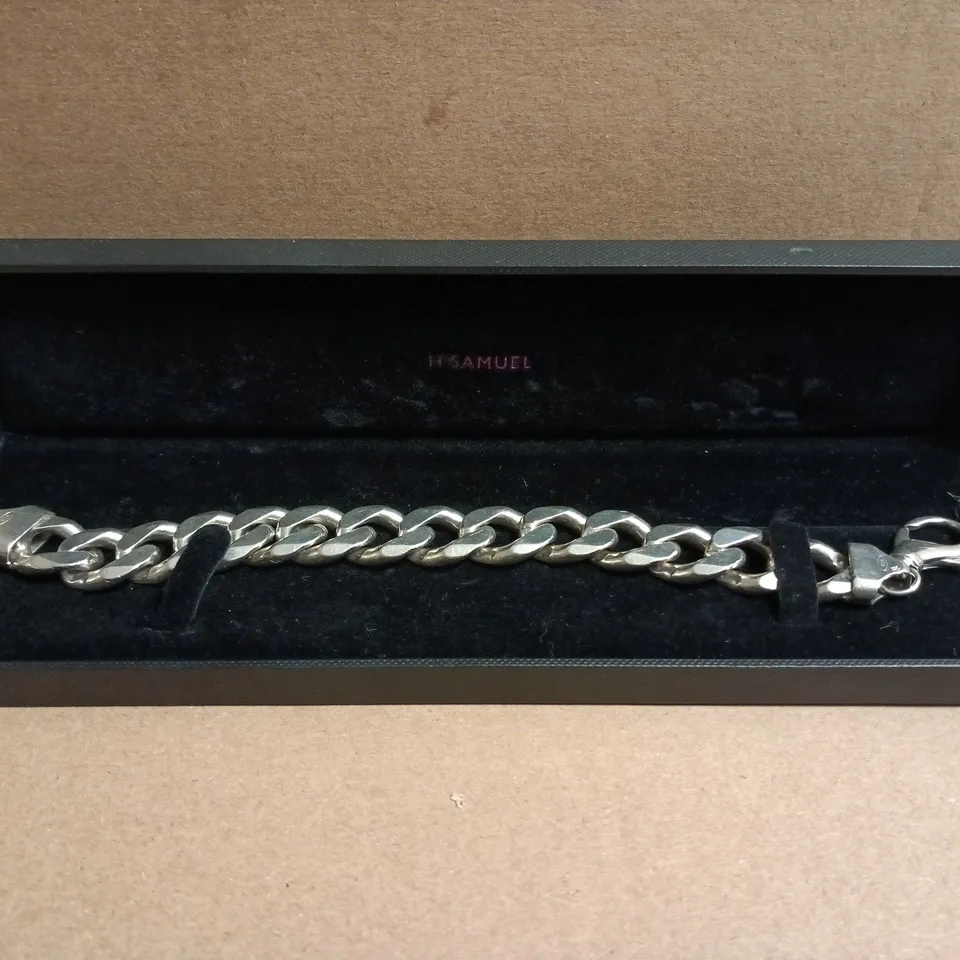 H.SAMUEL LARGE SILVER CURB BRACELET