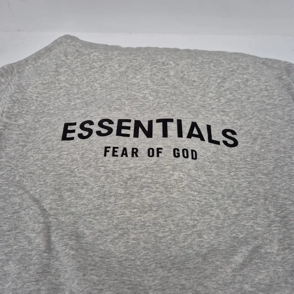 ESSENTIALS FEAR OF GOD HOODIE – GREY - SIZE LARGE