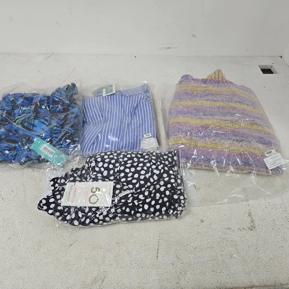 WOMEN'S CLOTHING BUNDLE – APROX 10 ITEMS TO INCLUDE CLOTHING ITEMS JUMPERS , TOPS AND DRESSES