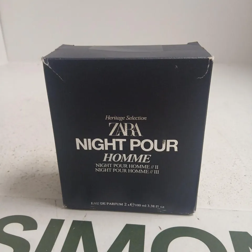 BOXED ZARA NIGH POUR EAU DE PARFUM 2 X 100ML
