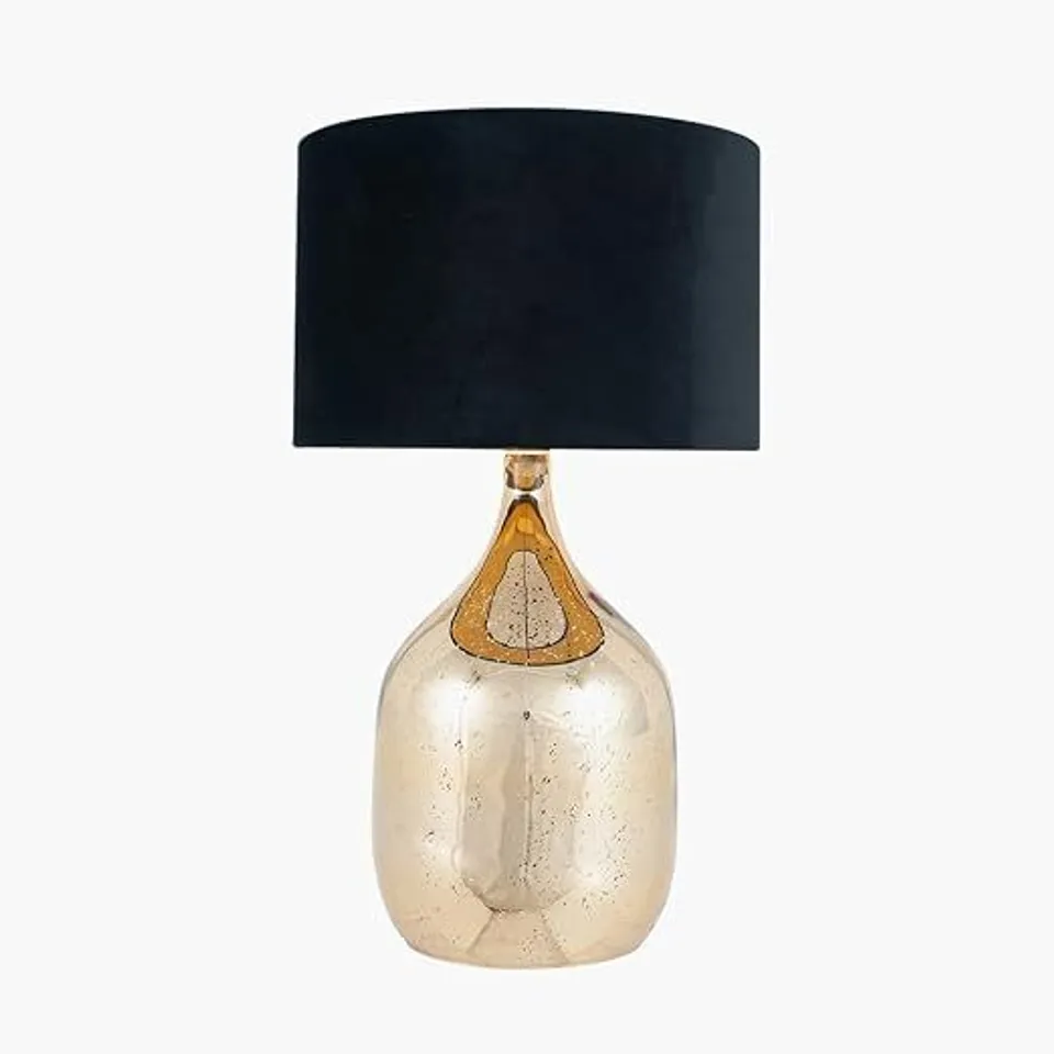BOXED PACIFIC LIFESTYLE TEXTURED CERAMIC BOTTLE TABLE LAMP WITH BLACK LAMPSHADE | STELLAR FOXED GLASS STANDARD LAMPS FOR LIVING ROOM | BEDSIDE TABLE LAMPS FOR THE BEDROOM