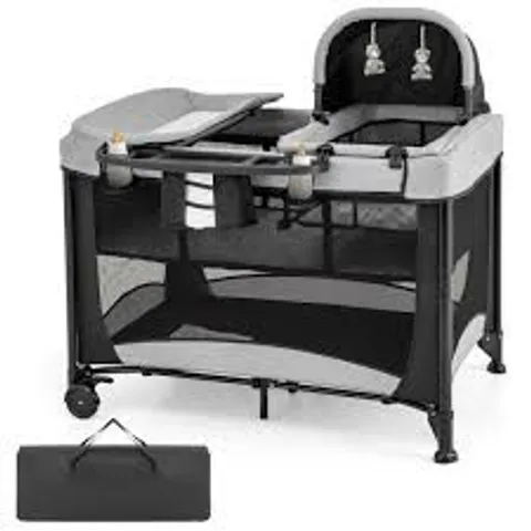 5 IN 1 PORTABLE NURSERY CENTER WITH BASSINET AND CRADLE