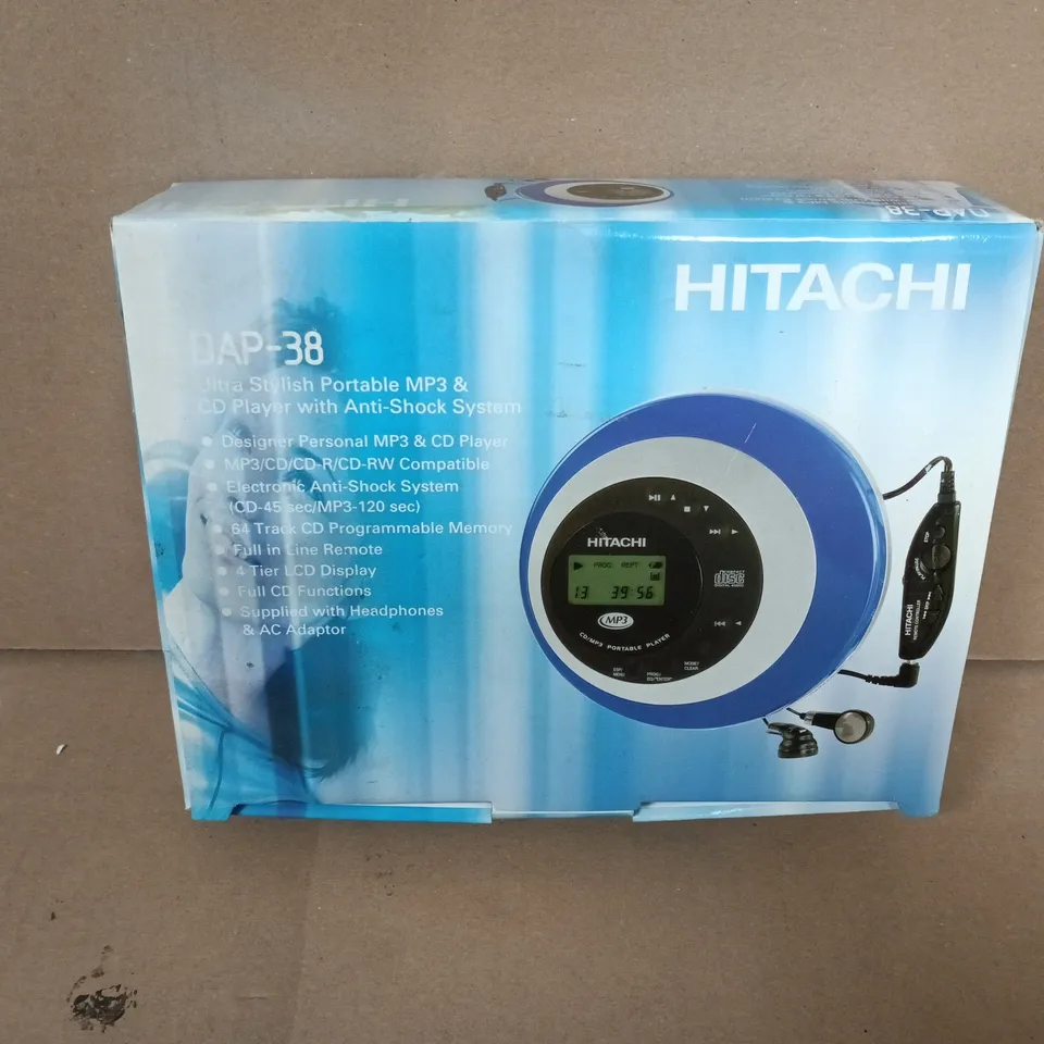 BOX OF APPROX 10 HITACHI DAP-38 PORTABLE MP3 & CD PLAYERS