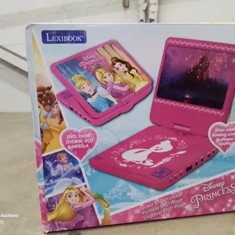 BOXED LEXIBOOK DISNEY PRINCESS PORTABLE DVD PLAYER