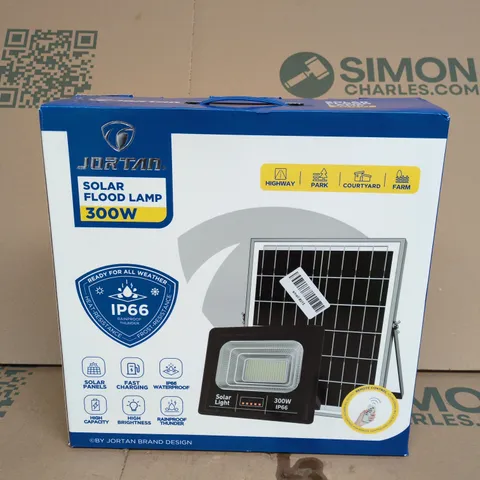 JORTAN SOLAR FLOOD LAMP 300W – OUTDOOR GARDEN LIGHTING (IP66)