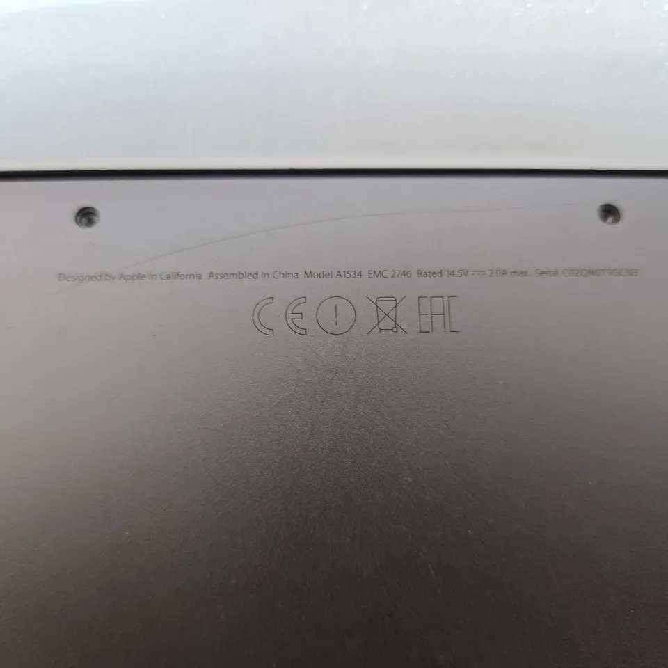 APPLE MACBOOK AIR A1534 11-INCH LAPTOP – SILVER