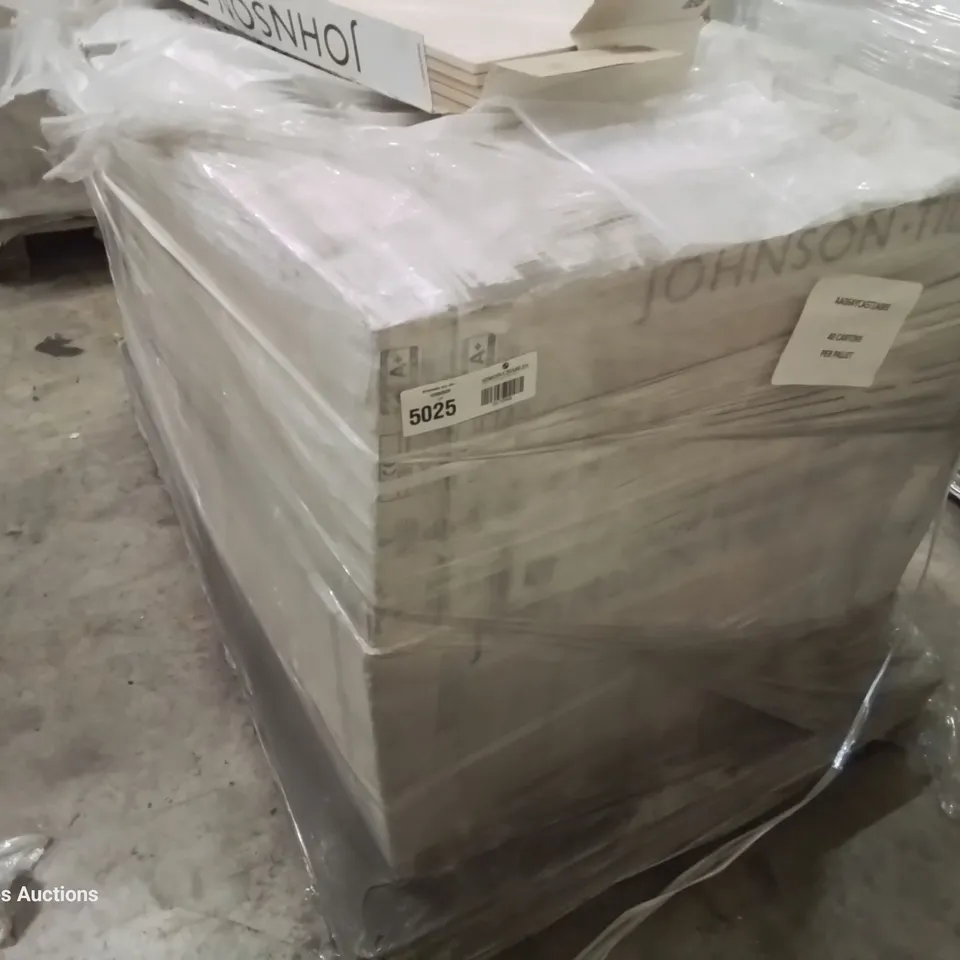 PALLET OF 40 × 5 BRAND NEW JOHNSONS CASTELLON FROST MARBLE MATT TILES EACH 597 × 297 × 10mm
