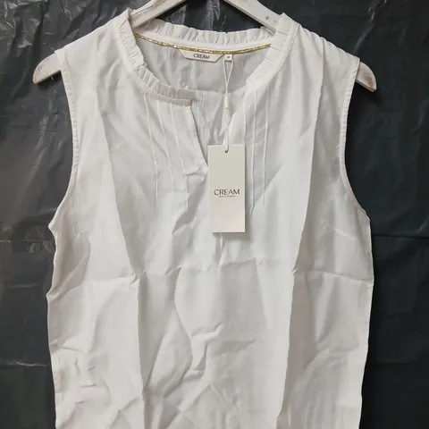 CREAM LISELIN TOP - WHITE - SIZE 14