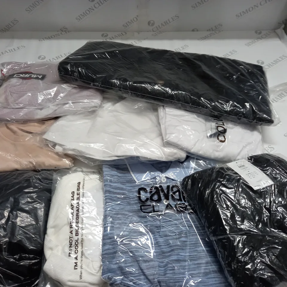 LOT OF ASSORTED BAGGED CLOTHING ITEMS TO INCLUDE ASOS, CAVALI AND COLLUSION