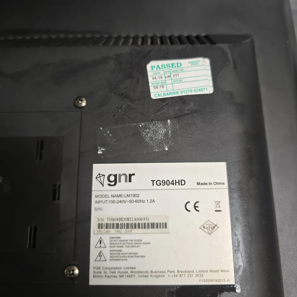 GNR TG904HD MONITOR (LM1902).