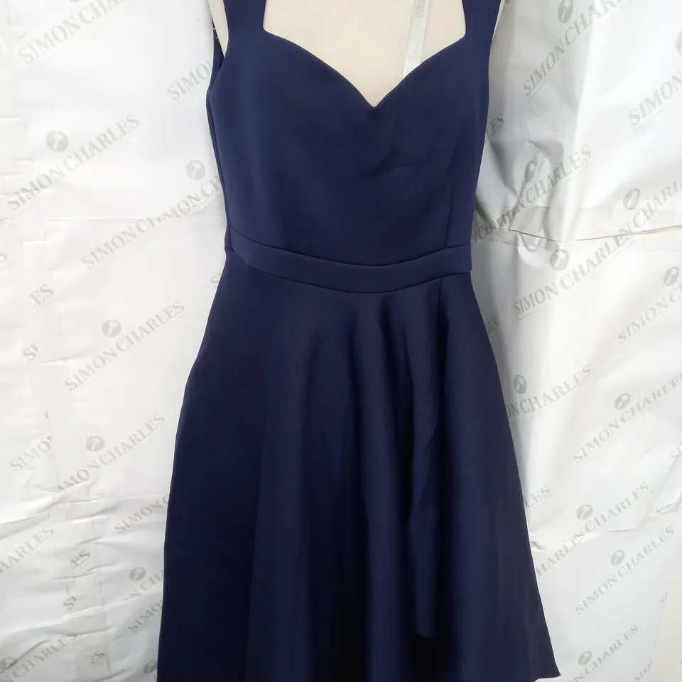 GODIDIVA ASSYMETRICAL HEM DRESS IN NAVY SIZE 16