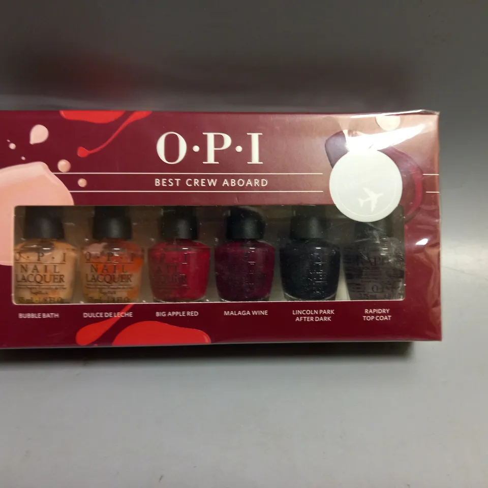 BOXED SEALED OPI BEST CREW ABOARD SET OF 6 NAIL POLISHES