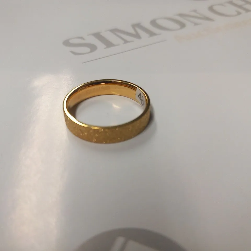 BERING GOLD PLATED SPARKLY RING SIZE 9