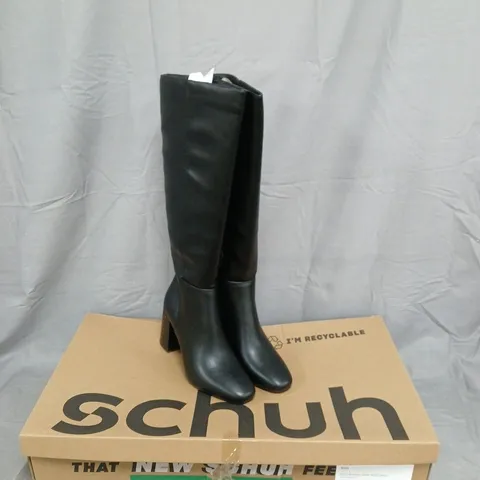 SCHUH DEVLIN KNEE HIGH BOOTS – BLACK, UK 4 (BOXED)