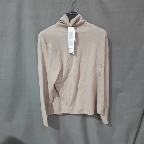 UNIQLO WOMEN'S BEIGE CASHMERE TURTLE NECK SWEATER – XXL