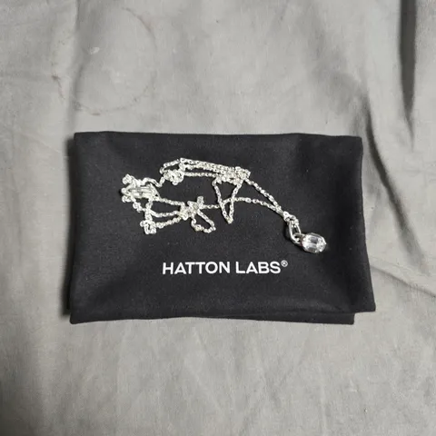 HATTON LABS PENDANT NECKLACE WITH CLEAR CRYSTAL DROP
