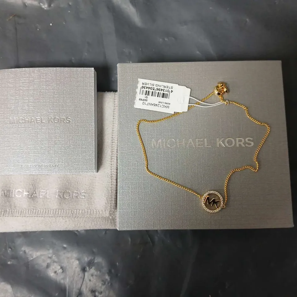 BOXED MICHAEL KORS LOGO CIRCLE SLIDER BRACELET