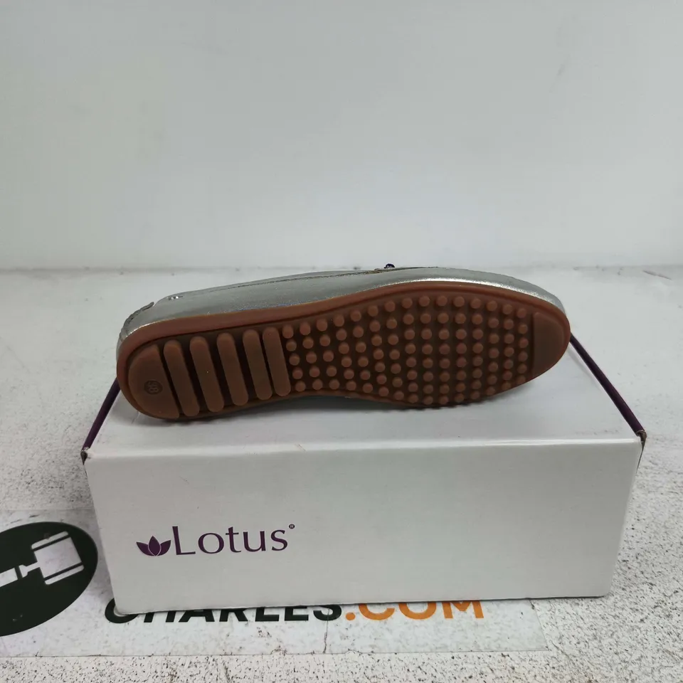 LOTUS MARTINO SILVER SIZE 38 SHOES BOXED