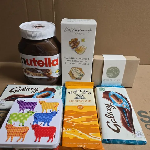 APPROXIMATELY 5 ASSORTED FOOD ITEMS TO INCLUDE - NUTELLA, GALAXY AND SHORTBREAD