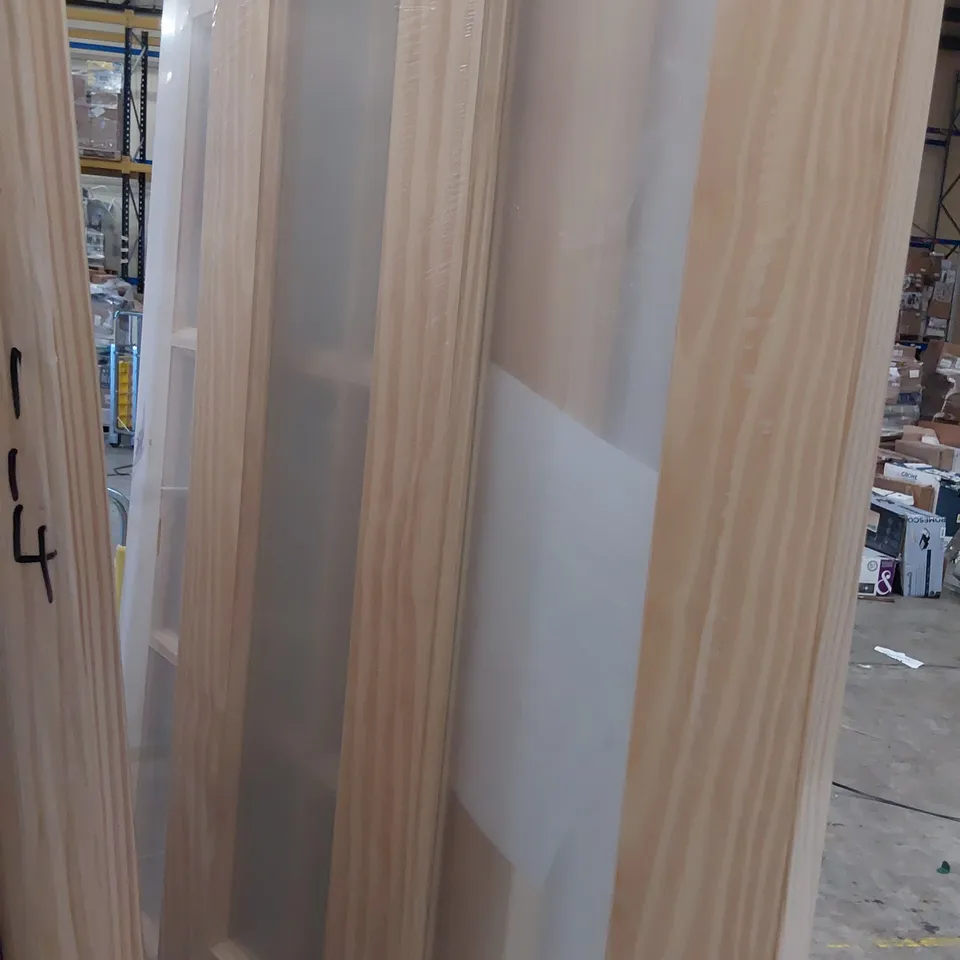 CLEAR PINE 4 PANEL HALF GLAZED INTERNAL DOOR 1981 × 686mm