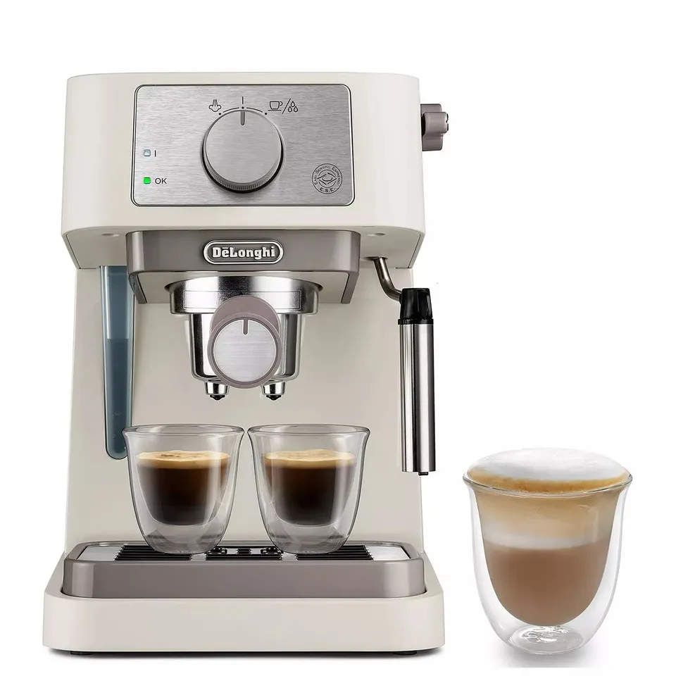 BOXED DE'LONGHI STILOSA, BARISTA ESPRESSO MACHINE & CAPPUCCINO MAKER, EC260.CR IN WHITE