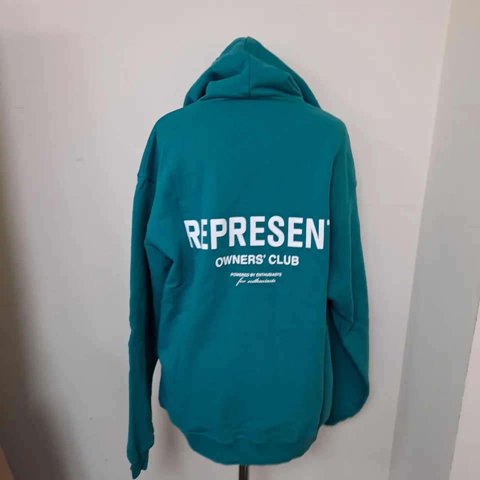 REPRESENT OWNERS CLUB HOODIE TEAL - SMALL