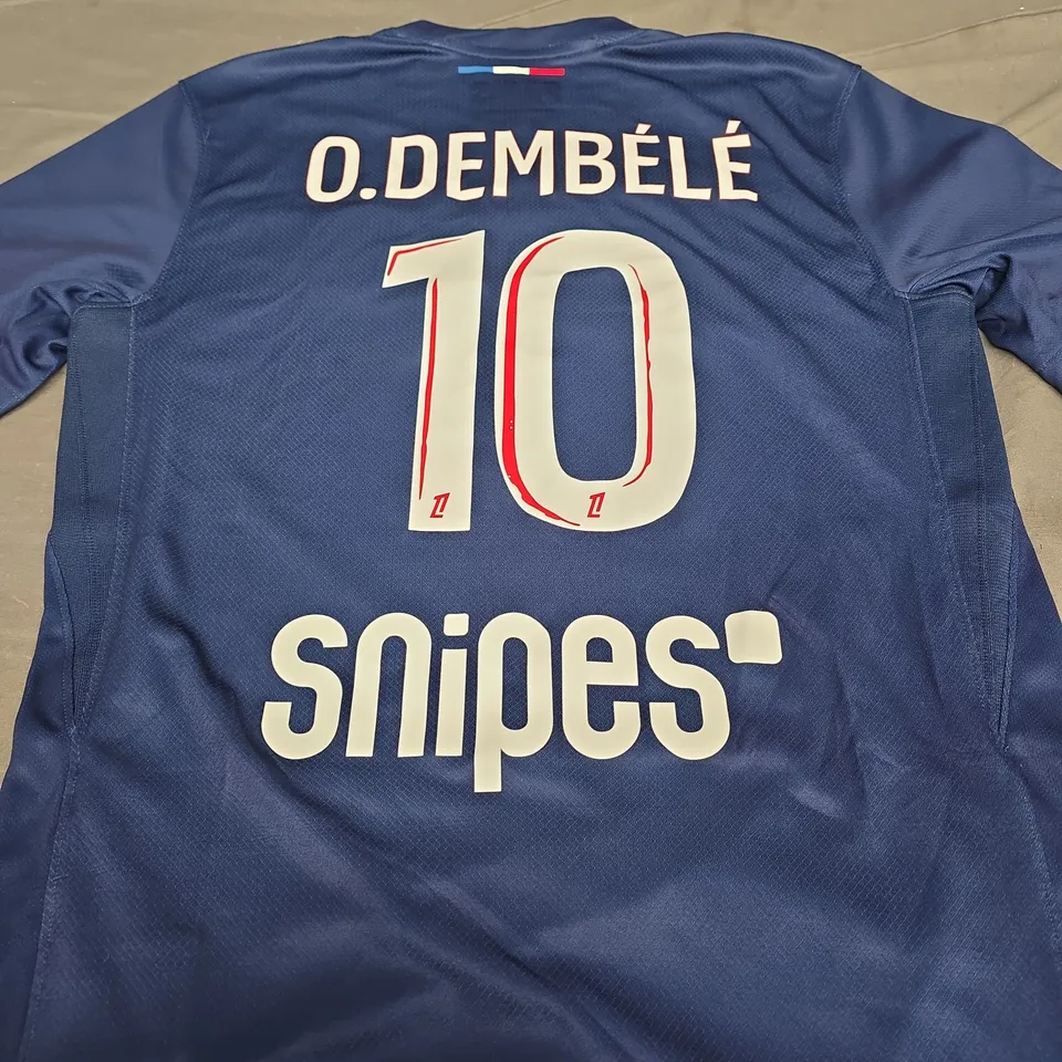 PSG FC HOME JERSEY - DEMBELE 10 - SIZE SMALL