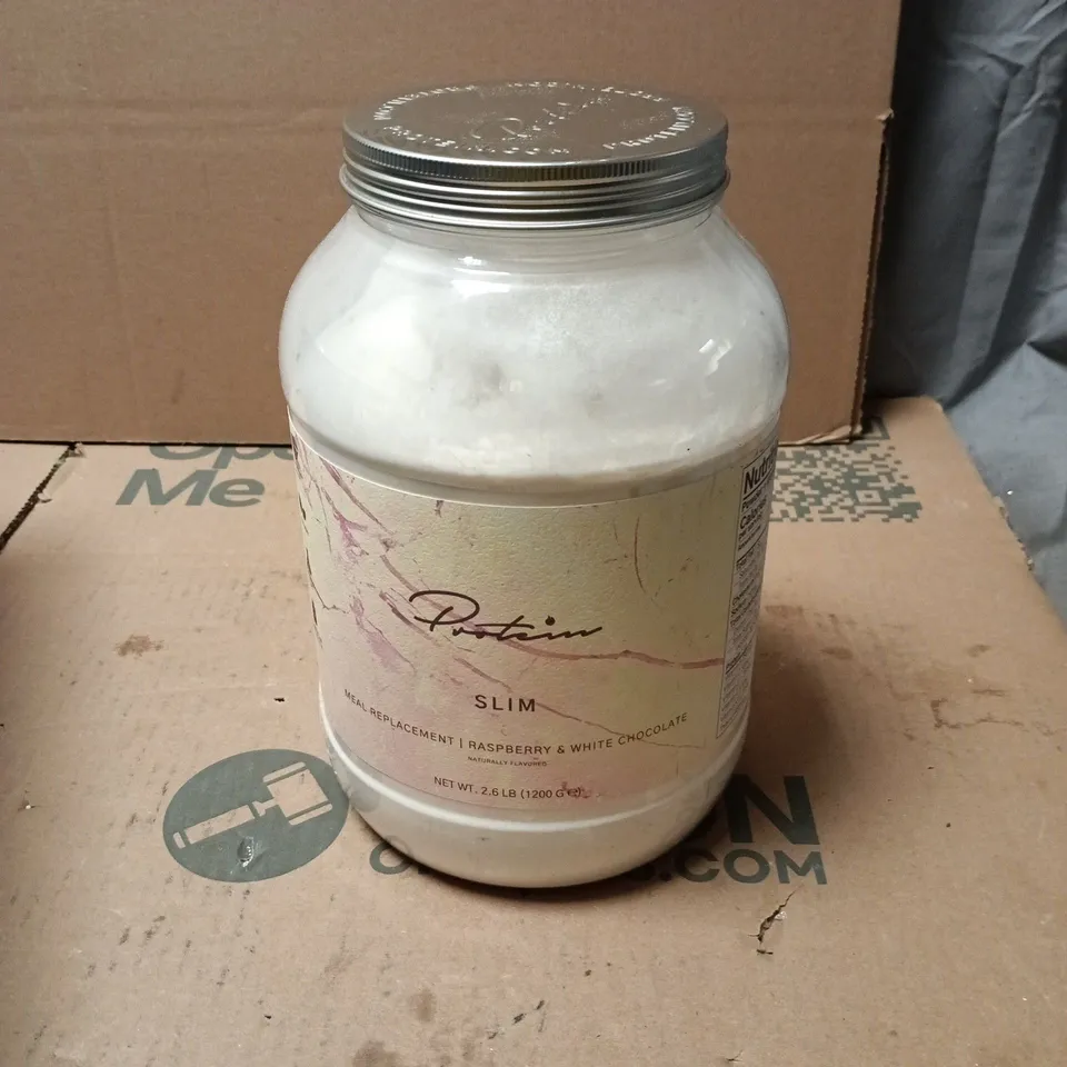 PROTEIN SLIM MEAL REPLACEMENT POWDER – RASPBERRY & WHITE CHOCOLATE, 2.6 LB (1200 G)