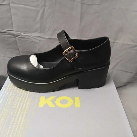 KOI TIRA MARY JANE SHOES β FAUX LEATHER EDITION, BLACK, UK 9 (ND68BLK9)