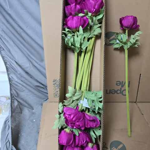 BOX OF 12X GISELA GRAHAM FAUX FLOWER PURPLE