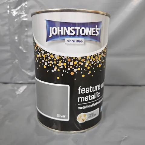 JOHNSTONES FEATURE WALL METALLIC - SILVER - 1.25LTR - COLLECTION ONLY