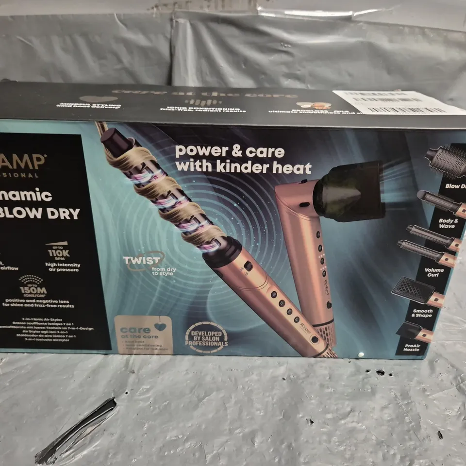 BOXED REVAMP DYNAMIC RADIANCE PRO BLOW DRY 7 IN 1 IONIC AIRSTYLER
