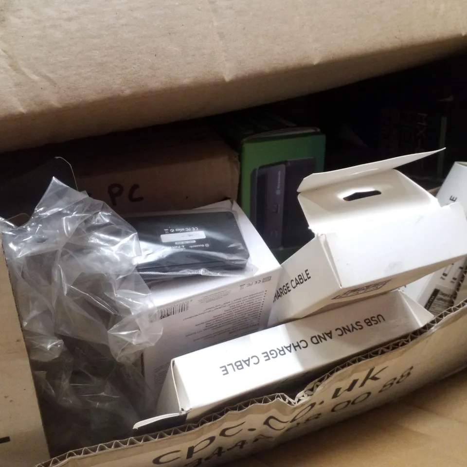 PALLET CONTAINING ASSORTED PRODUCTS INCLUDING NETWORK CABINET, EXTENSION CORDS, CCTV DVR, USB CHARGE CABLE & PC POWER SUPPLY