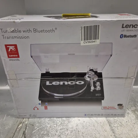 BOXED LENCO TURNTABLE WITH BLUETOOTH TRANSMISSION LBT-188WA V2