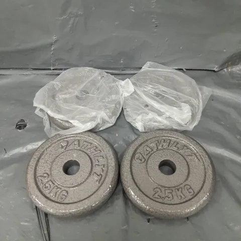 ATHLYT CAST IRON WEIGHT PLATES - 4 X 2.5KG