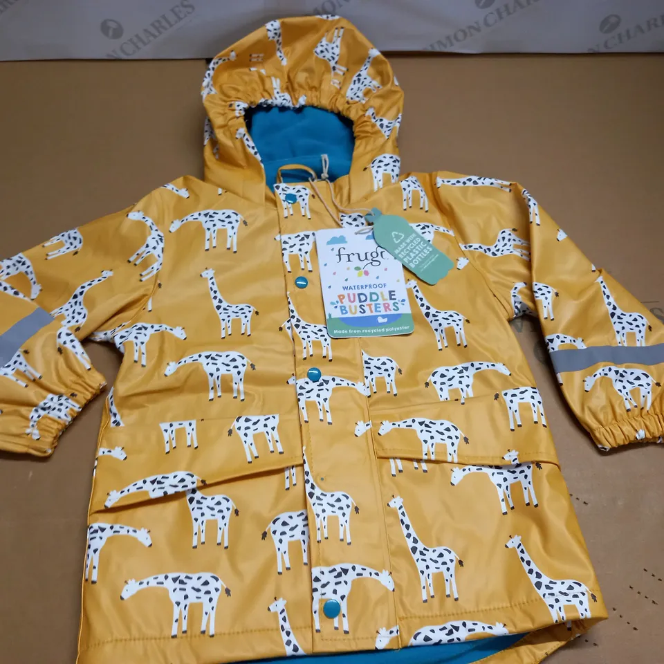 FRUGL PUDDLE BUSTER COAT IN BUMBLEBEE GIRAFFE - 3/4 YRS