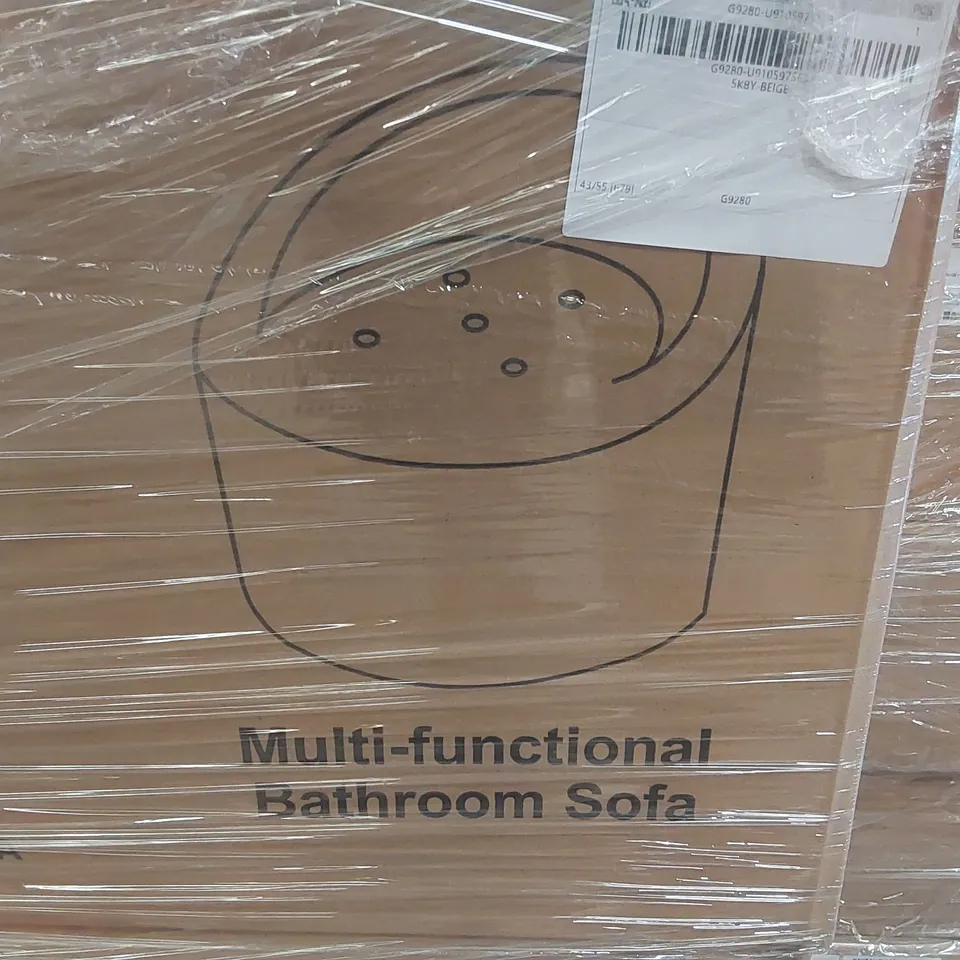PALLET CONTAINING A LARGE QUANTITY OF MULTIFUNCTIONAL BATHROOM SOFAS, MULTIFUNCTIONAL SUPPORT PILLOWS AND OTHER ASSORTED PRODUCTS