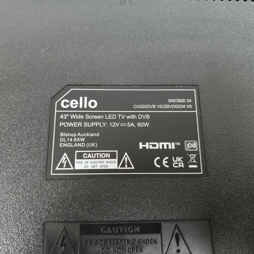 CELLO 43IN LED TV