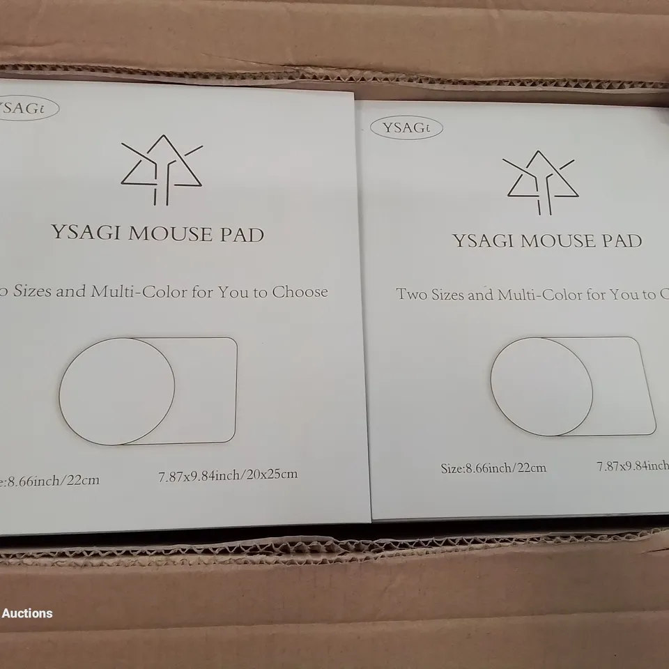 BOX OF APPROXIMATELY 90 BOXED MOUSE PADS (COLOURS MAY VARY)