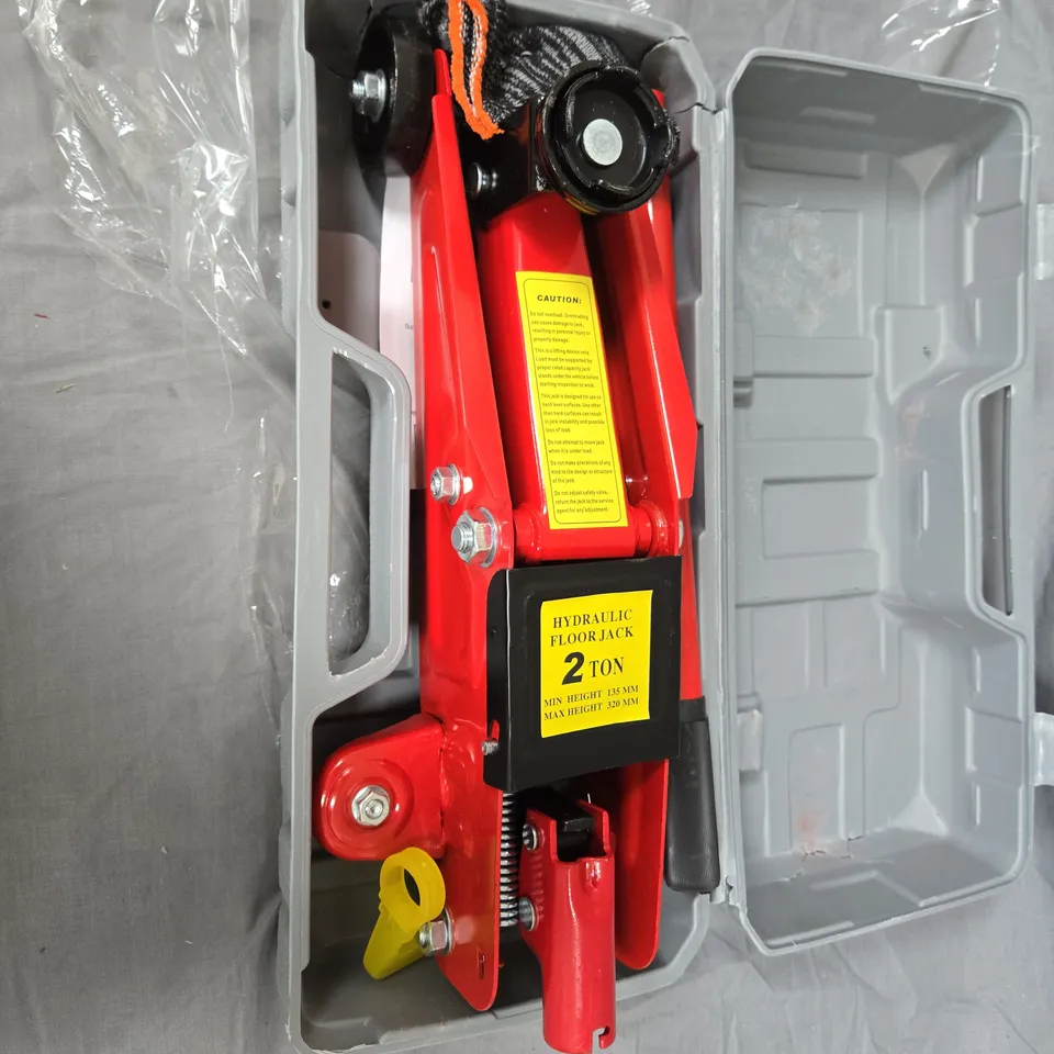 2-TON HYDRAULIC FLOOR JACK IN CARRY CASE