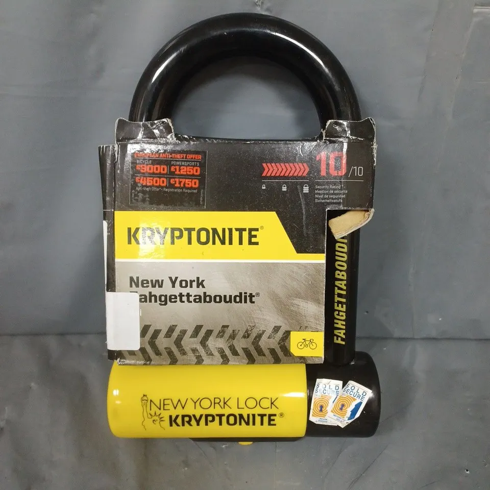 BOXED KRYPTONITE NEW YORK FAHGETTABOUTIT LOCK