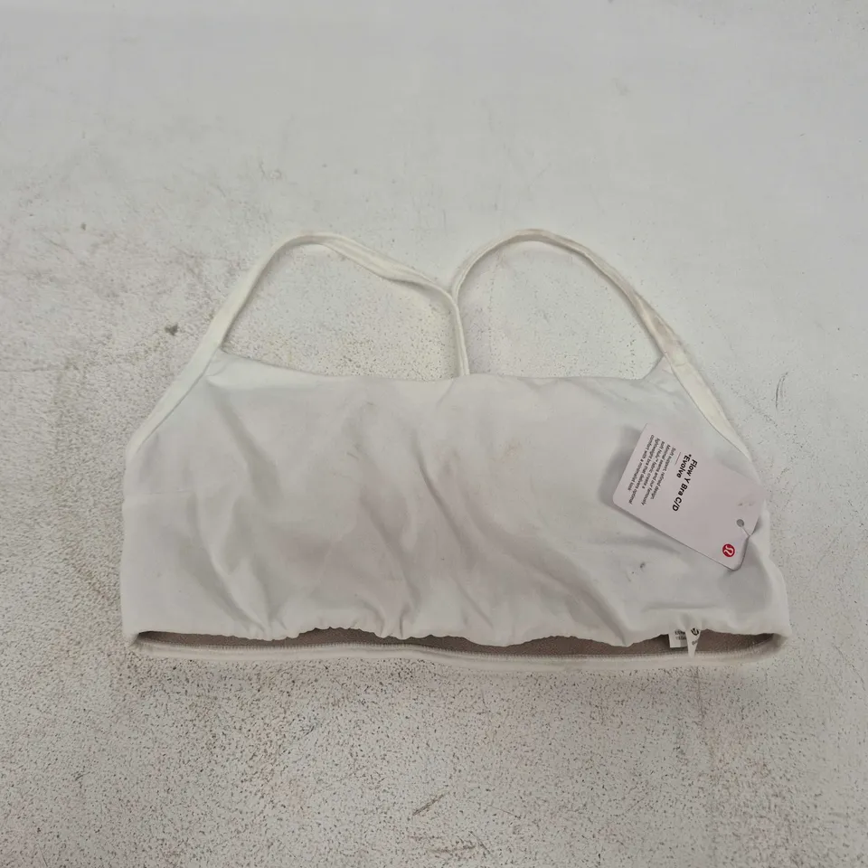 LULULEMON FLOW Y BRA C/D EVOLVE BRA WHITE - XXS