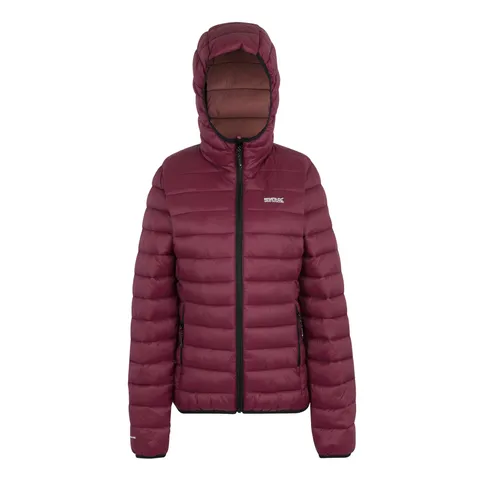 BRAND NEW REGATTA WOMEN'S HOODED MARIZION PADDED JACKET IN DARK PIMENTO SIZE 14