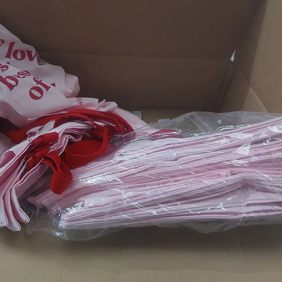 BOX CONTAINING A VERY LARGE QUANTITY OF BIRCHBOX 'SELF LOVE IS THE BEST KIND OF LOVE' BAGS