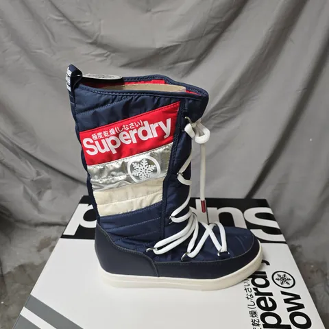SUPERDRY SNOW CHAMONIX SNOW BOOTS NAVY WOMENS SIZE 6